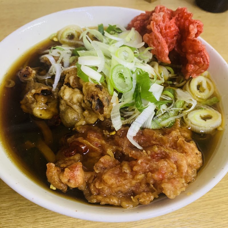 太蕎麦（げそ、舞茸、紅生姜）(一由そば )