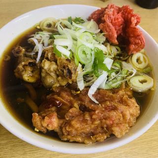 太蕎麦(げそ、舞茸、紅生姜)(一由そば )