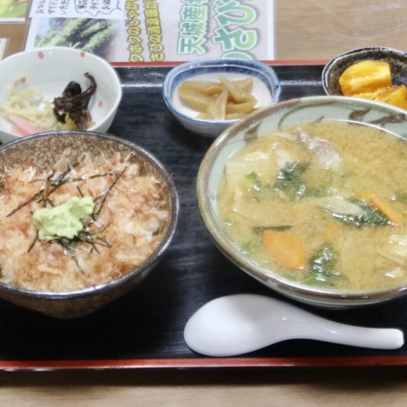 猪汁わさび丼セット(出合茶屋 )