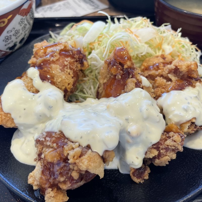タルタル南蛮から揚げ定食(吉野家 茨木真砂店)