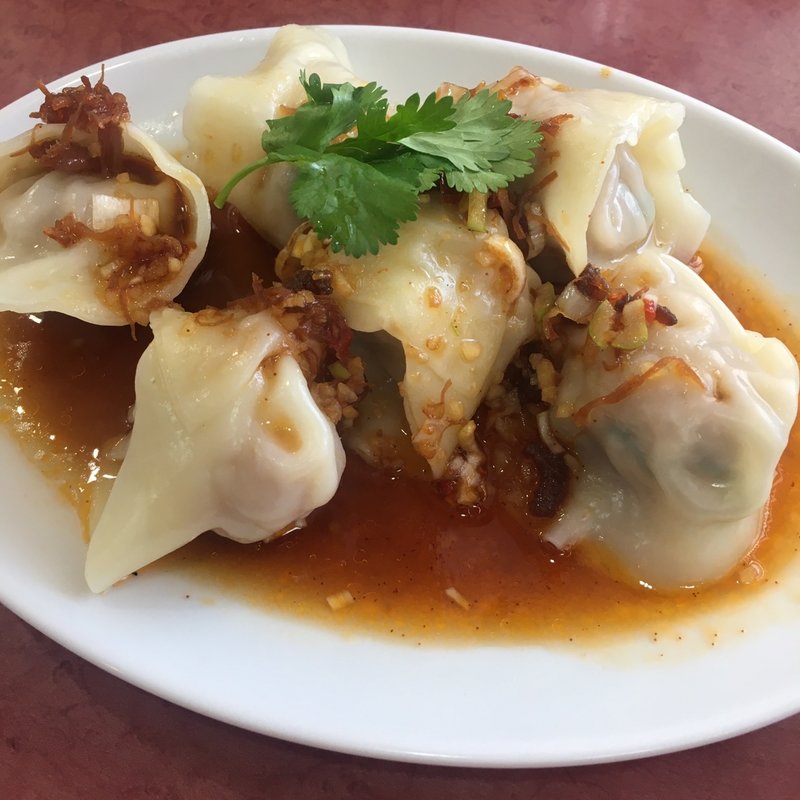 水餃子の香味だれがけ(上海 （シャンハイ）)