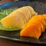 麦味噌漬と京たくあん