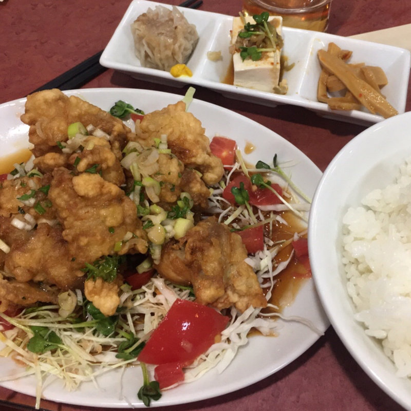 鷄唐揚げ醤油だれがけ(定食)(上海 （シャンハイ）)