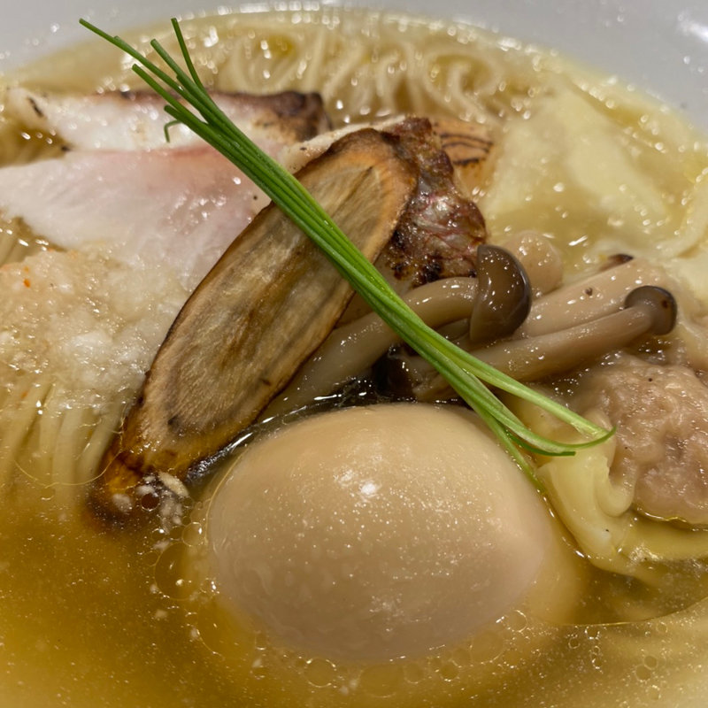 明石鯛の和そば(麦と麺助 新梅田中津店)