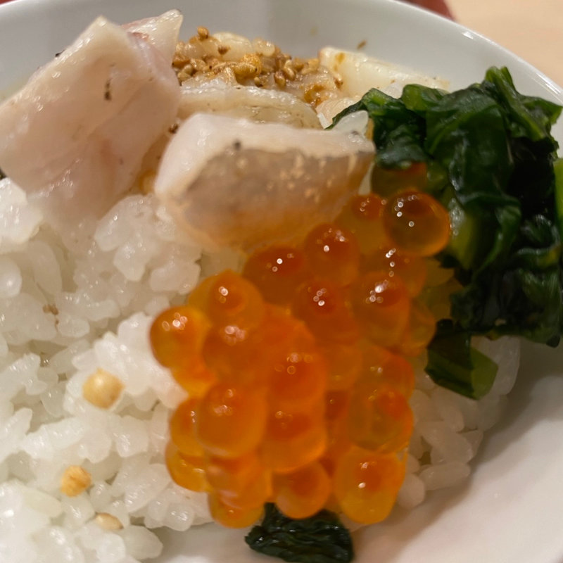 〆の鯛茶漬け(麦と麺助 新梅田中津店)