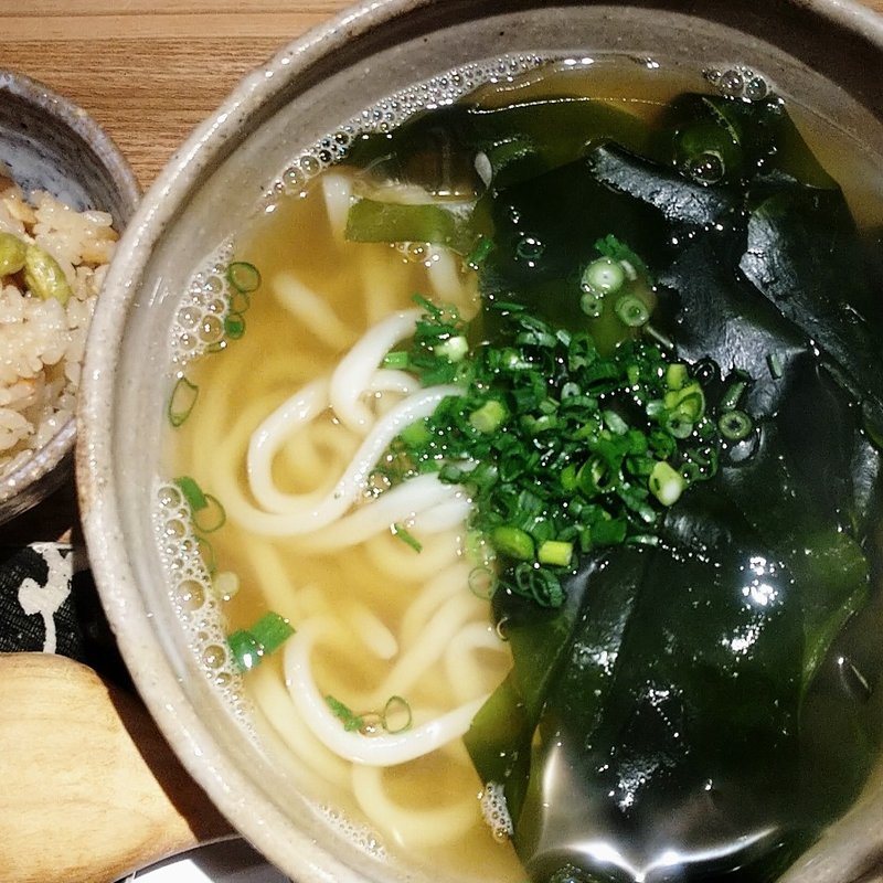 わかめうどん(扇町うどん屋あすろう)