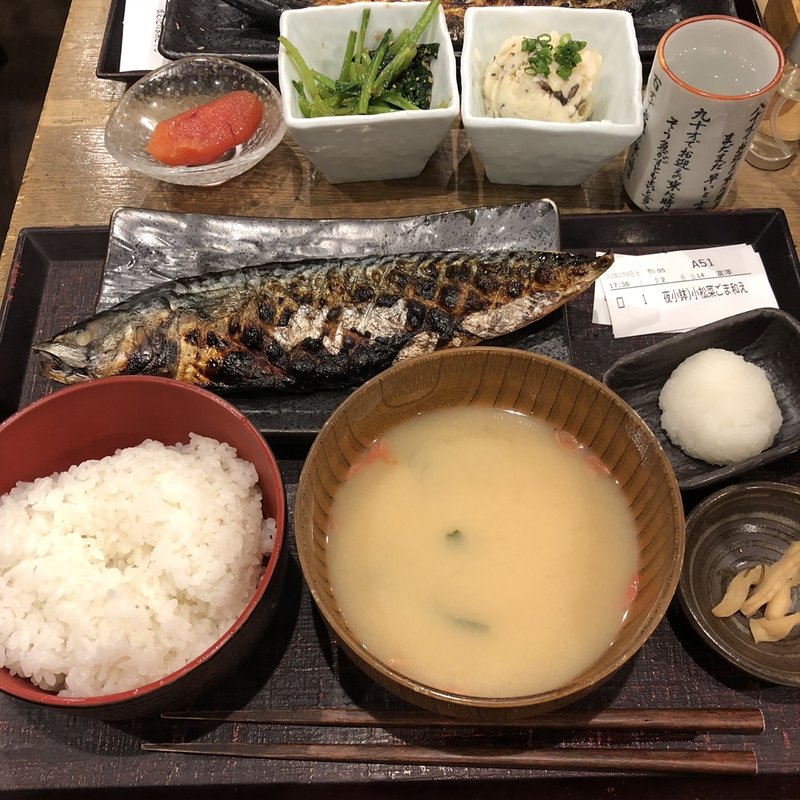 鯖の文化干し焼き定食(越後屋 平次 秋葉原店)