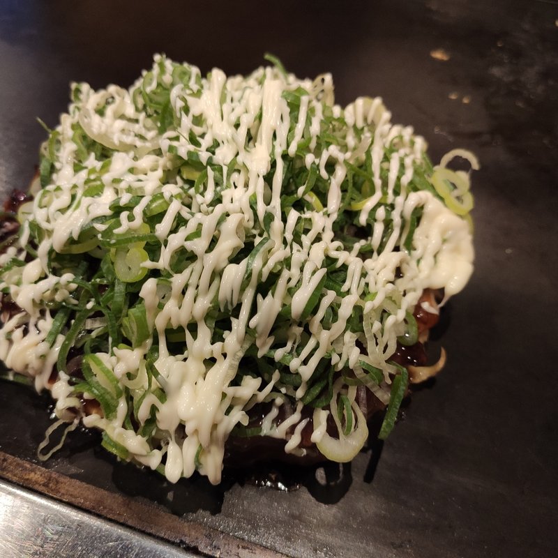 お好み焼ねぎマヨ定食(お好み焼きもんじゃ焼きももたろう野洲店)