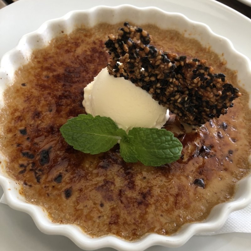 ほうじ茶のクレームブリュレ(T.Y.HARBOR RIVER LOUNGE （ティーワイハーバーリバーラウンジ【旧店名】ウォーターライン）)