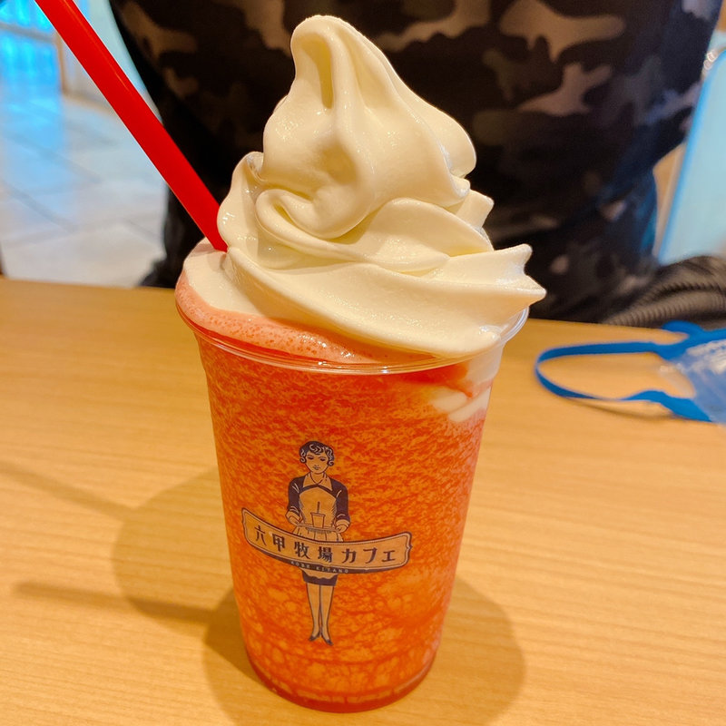 ブラッドオレンジフローズンソフト(六甲牧場カフェ UMIEモザイク店)