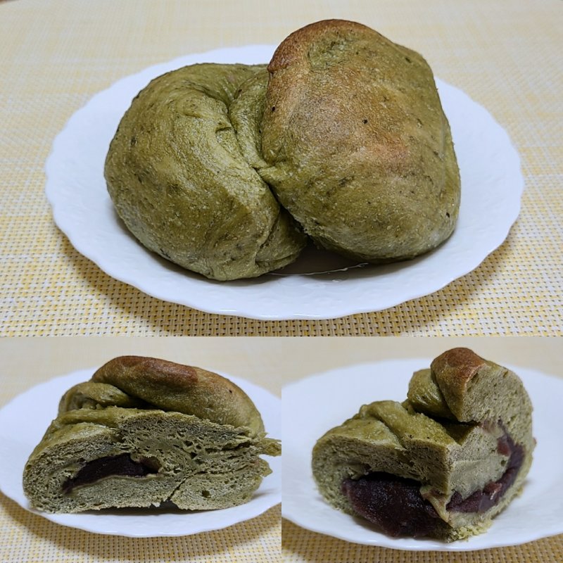 ベーグル抹茶こしあん(ブランジェリーケン)