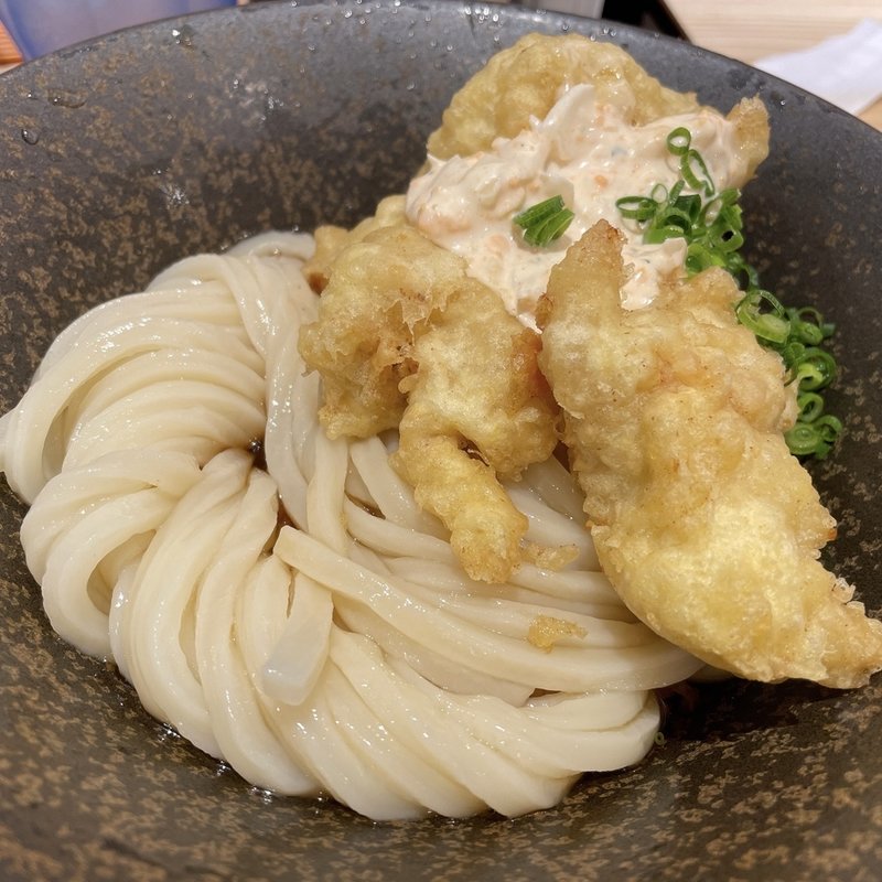  鶏天タルタルぶっかけうどん(山下本気うどん 神楽坂)
