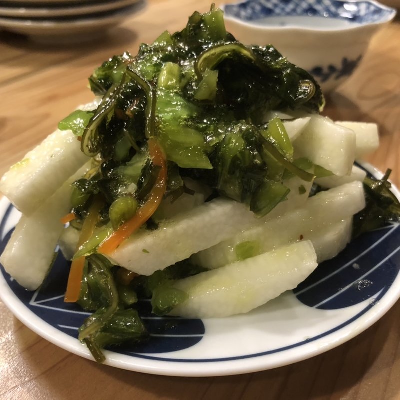 山芋野沢菜あえ(炭焼き　じょーじ)