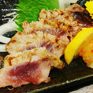 マグロ炙りホホ肉おろしポン酢(オッサンすし酒場)