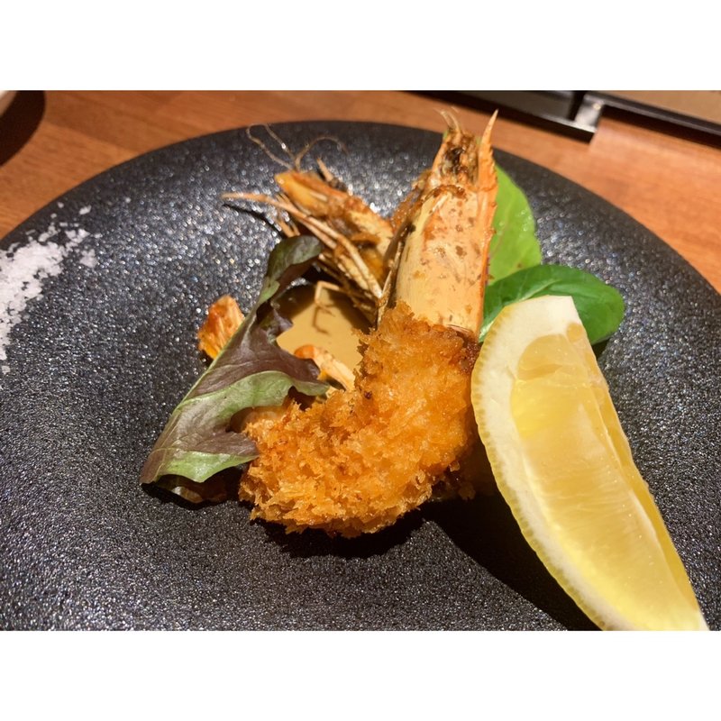 有頭エビフライ　野菜のクリームソース1尾(Lachic ラシック)