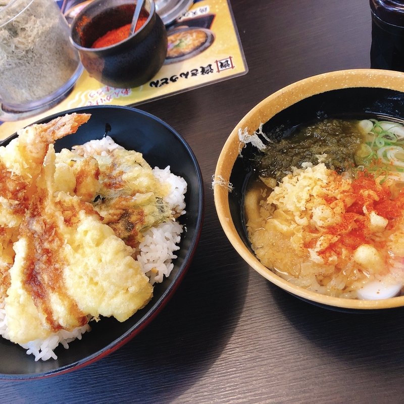天丼　ミニうどん付き(資さんうどん 春日白水店)