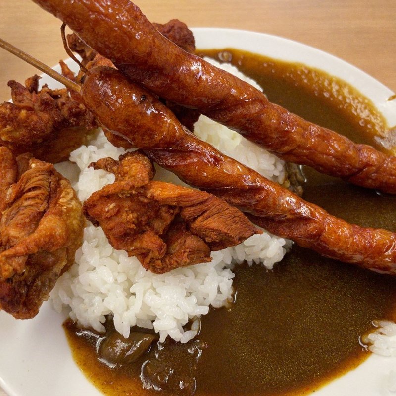 もも唐揚げウインナー2本(辛来飯 （カーライス）)