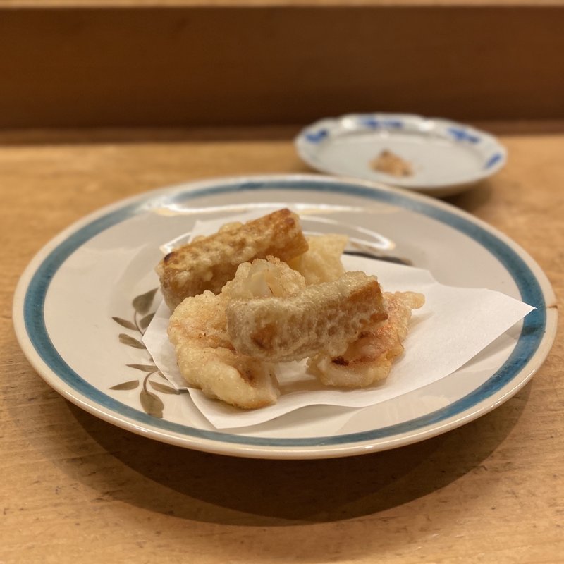 やりいかと干いも天ぷら(花いち)