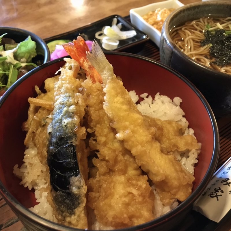 海老キス天丼セット(いづみ家)