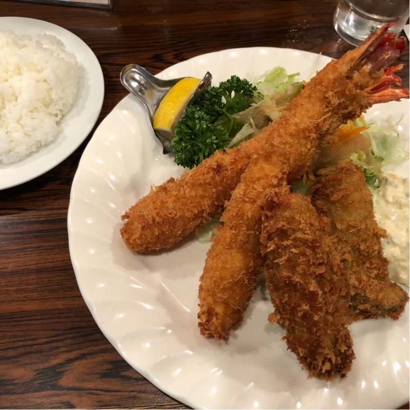 海老フライ ライス付(キッチン チェック)