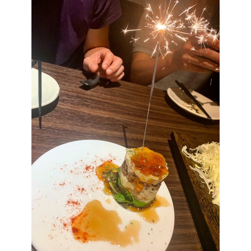 自家製ポテトサラダ〜ミルフィーユ仕立て(博多野菜巻串と鍋　尼崎　まきんど-巻人-)