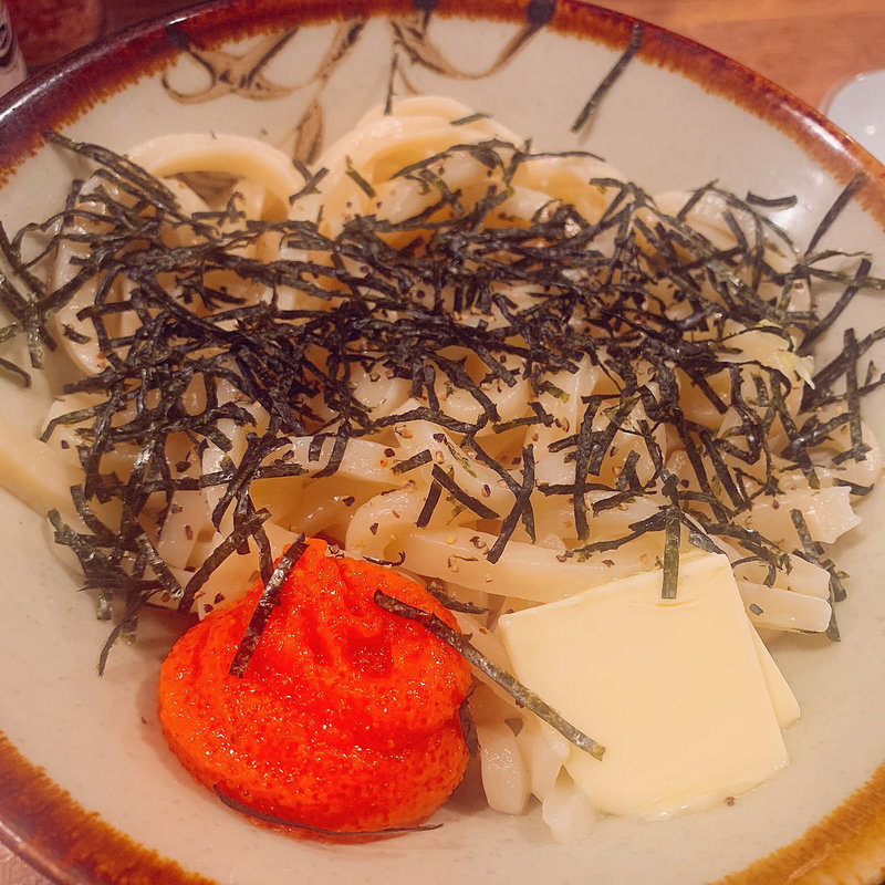 明太子釜バター(うどん酒場でべそ)