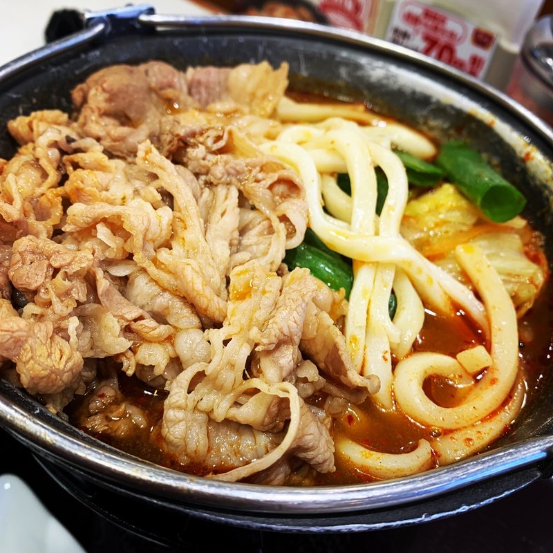 麻辣牛火鍋定食(並盛)(すき家 梅田東店 )