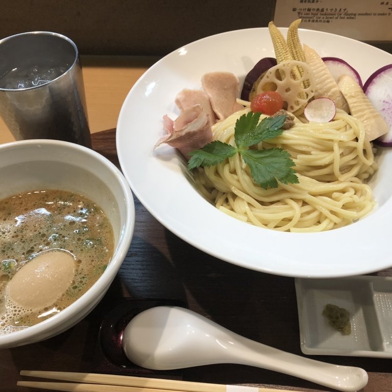 特製鶏とポルチーニ茸の醤油つけSOBA(銀座 篝 鎌倉店)