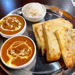 ランチセット　チーズナンに変更