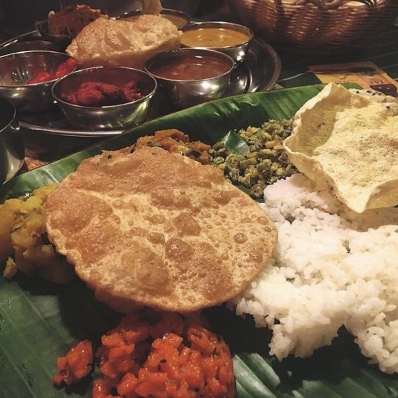 バナナリーフミールス(ポンディバワン)