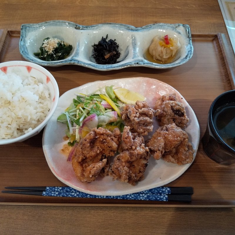 手作り塩麹の鶏唐揚げ(せわのわ健康食堂)
