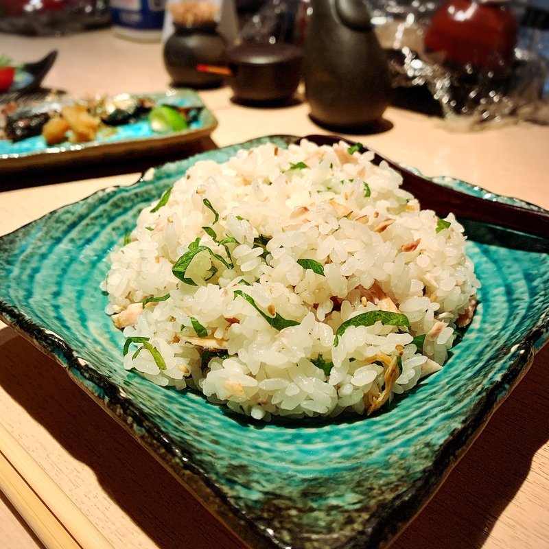 サンマと大葉のごはん(小梅)