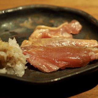 比内地鶏のもも生ハム(切り落とし)(やきとり松里)