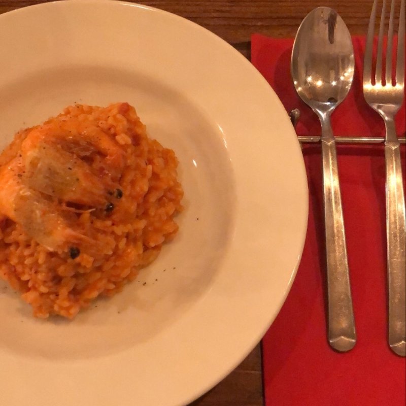 海老とトマトクリームリゾット(Cafe&Dining Cheese Cheese Worker 千葉店)