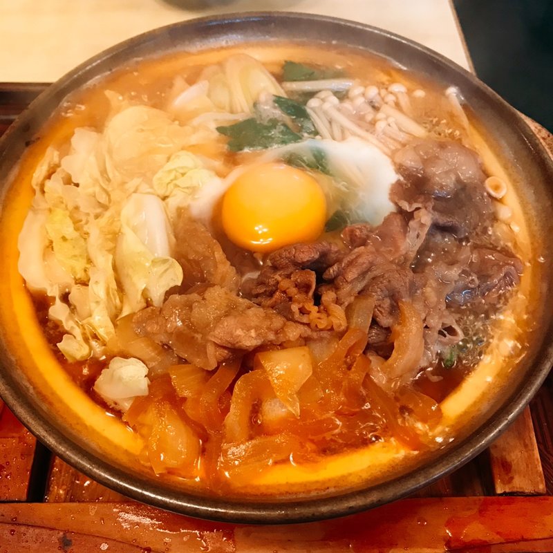 すき焼きうどん(信濃家)