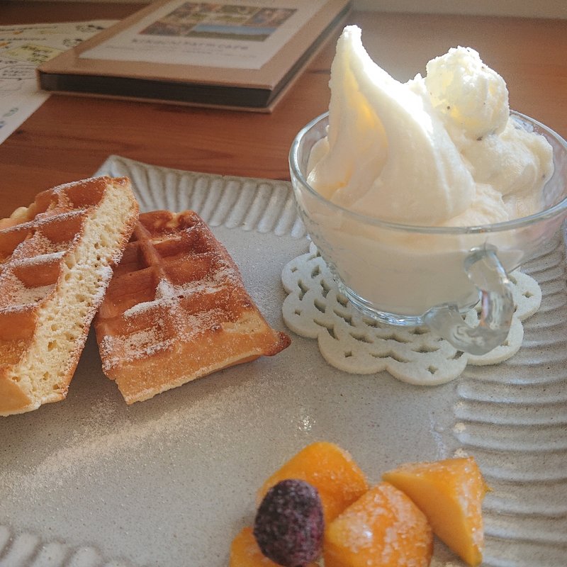 ワッフルプレート(菊地ファームカフェ)