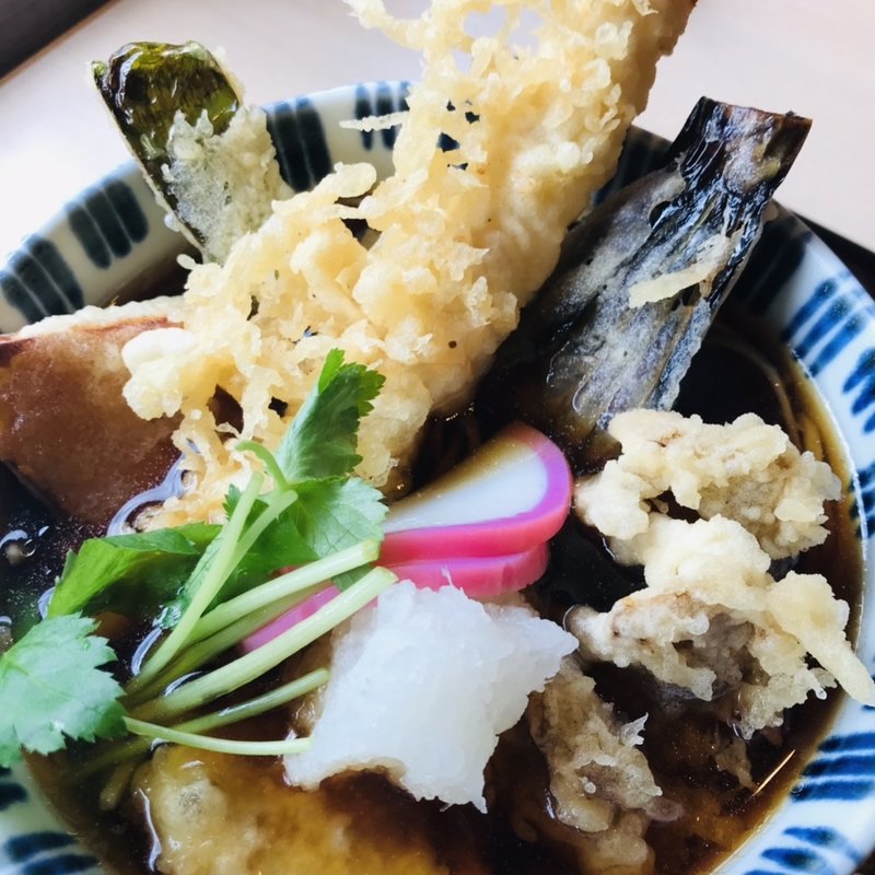 天そば(大海老・野菜)(武柳庵)