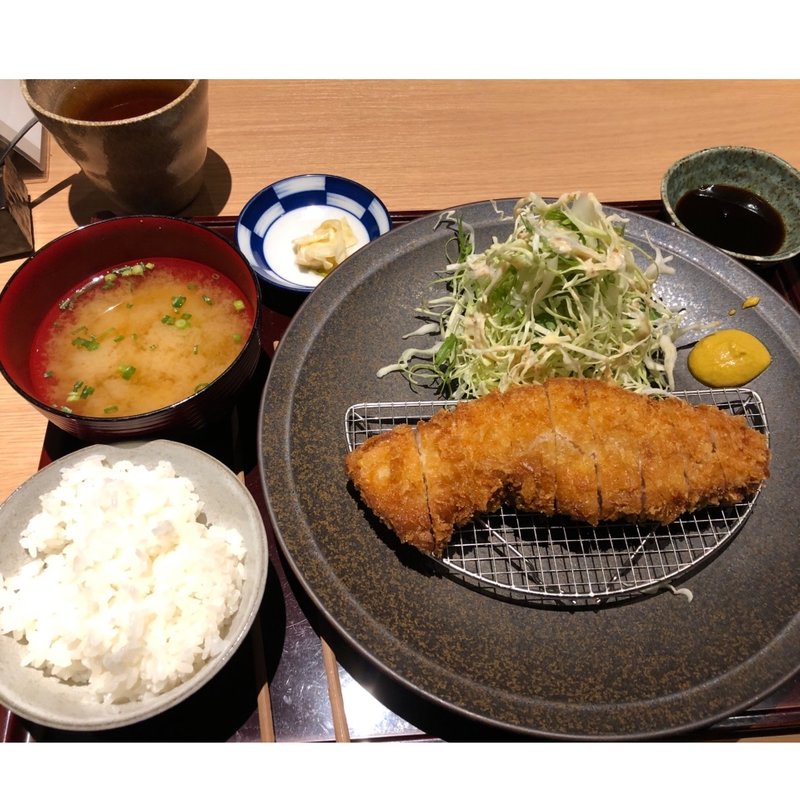 豚バラカツ定食(すき焼き 串カツ はるな 本町店)