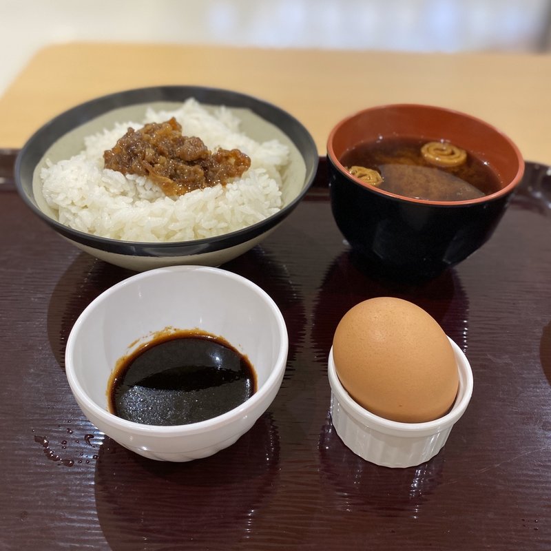 牛肉しぐれ煮 卵かけご飯(奇跡の親子丼 イオンモール四日市北店)