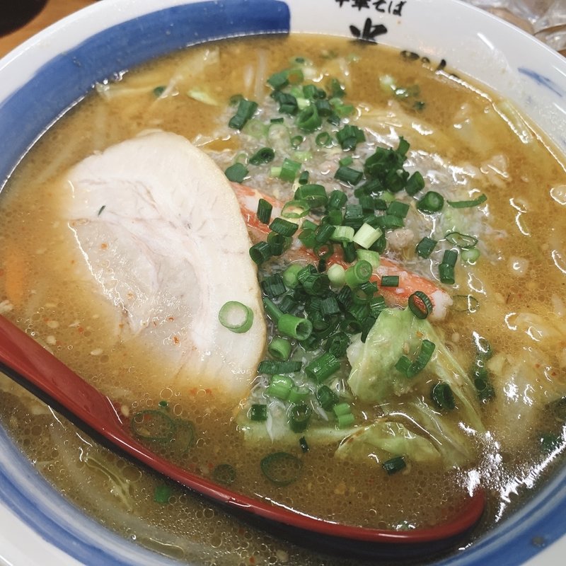 蟹の味噌ラーメン(中華そば 半ざわ)