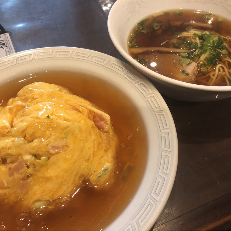 天津飯ラーメンセット(中華彩宴 てんぺい)