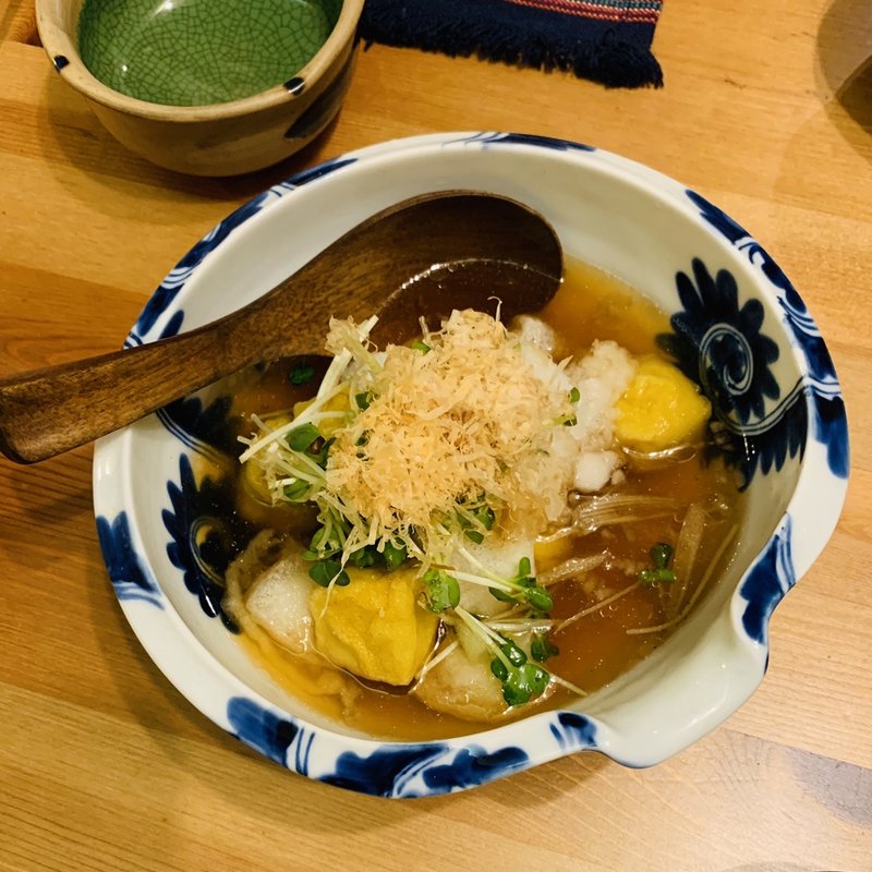 おもちと粟麩の揚げ出し(旬菜 ととや)