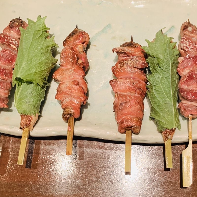 レバー、しそつくね、砂肝(炭心)