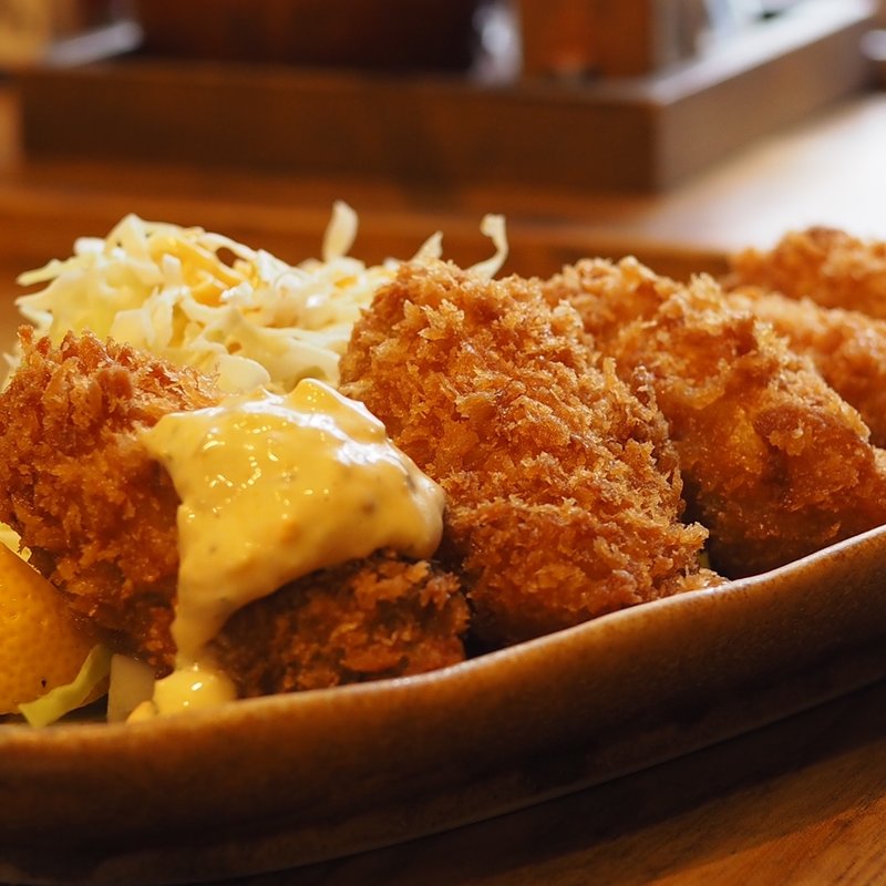 カキフライ(うどん屋 山善)