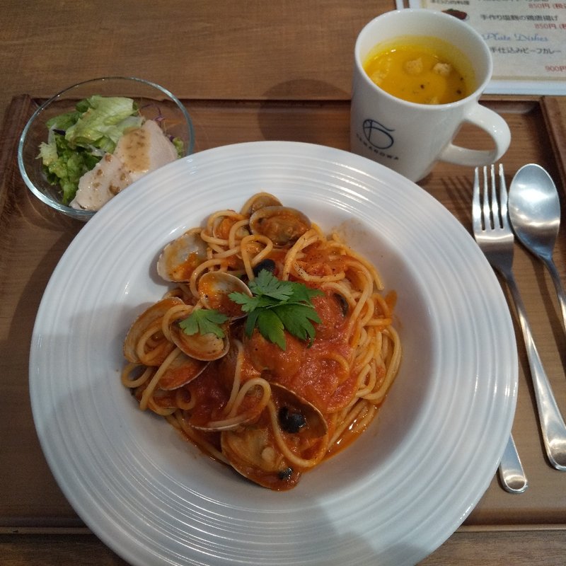 本日のパスタ&サイドメニュー(せわのわ健康食堂)