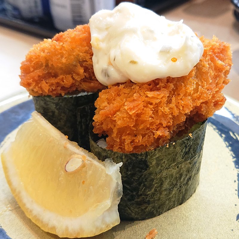 広島県産カキフライ軍艦（タルタルソース）(はま寿司 鶴見中央店)