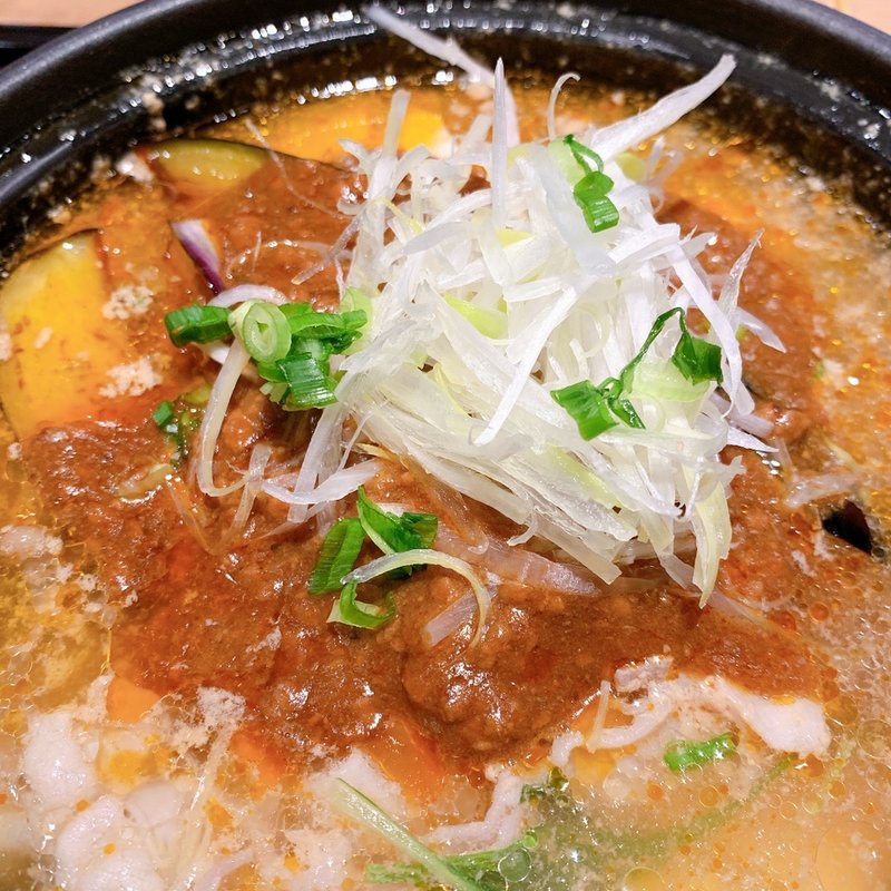 豚肉と茄子のピリ辛なべ仕立てセット(デニーズ 池田店 （Denny's）)