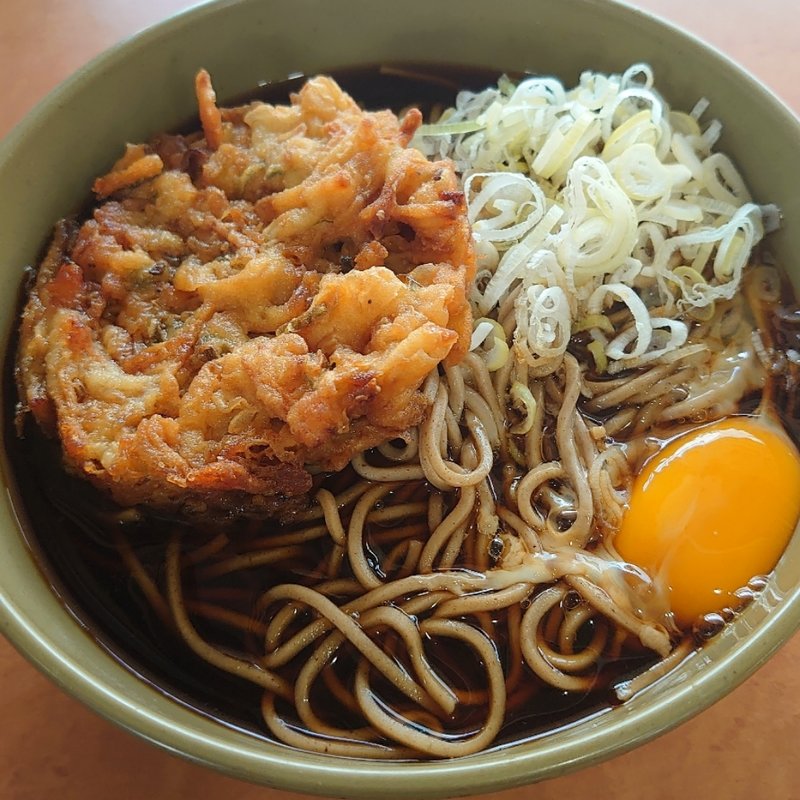 天ぷら月見そば(土浦華月庵 上り店 )