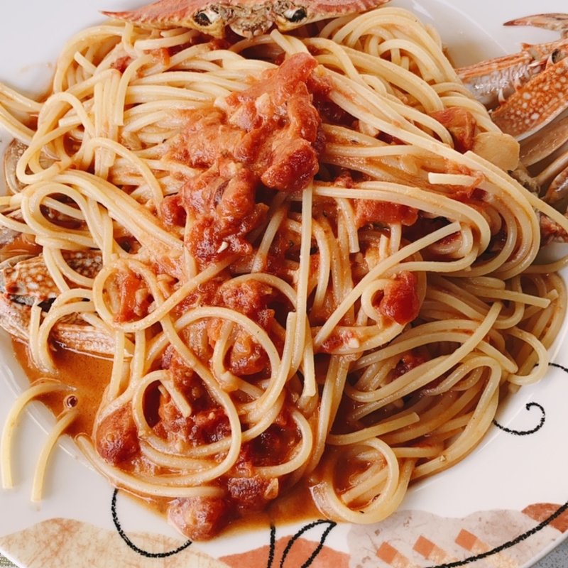 渡り蟹のトマトクリームパスタ(アルトモンテ)