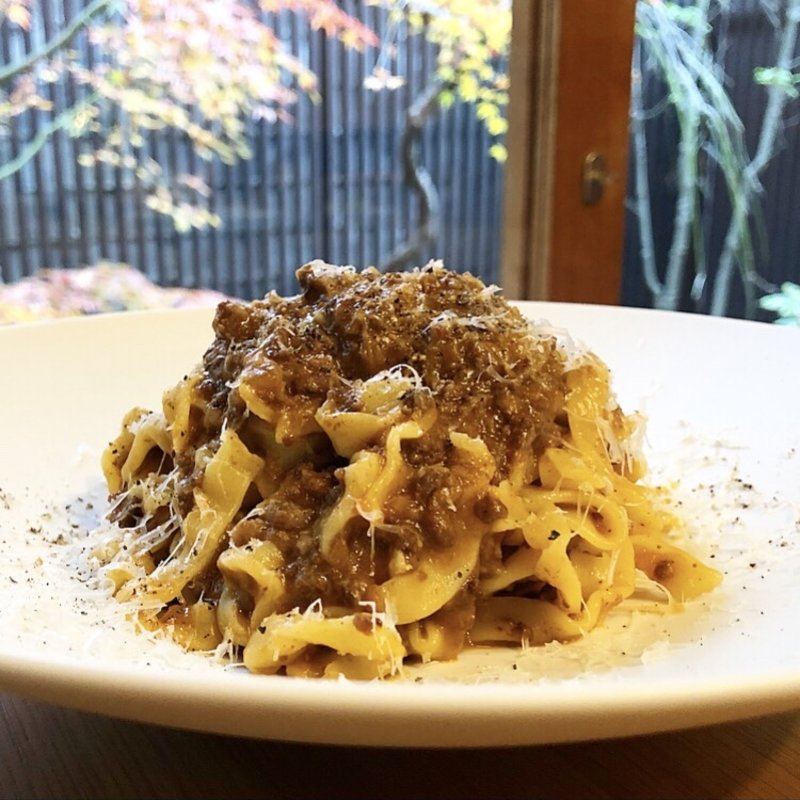 黒毛和牛ラグーのパスタ(御所delino)